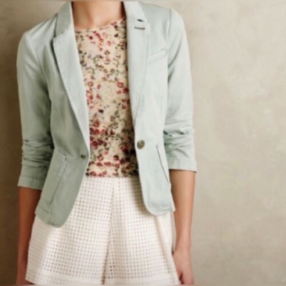 Anthropologie Cartonnier Mint Blazer